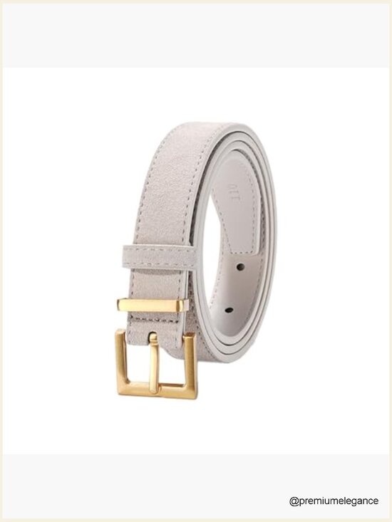 Genuine Leather Belt for Dress Jeans Pants Fashion Gold Buckle Ladies main image 5